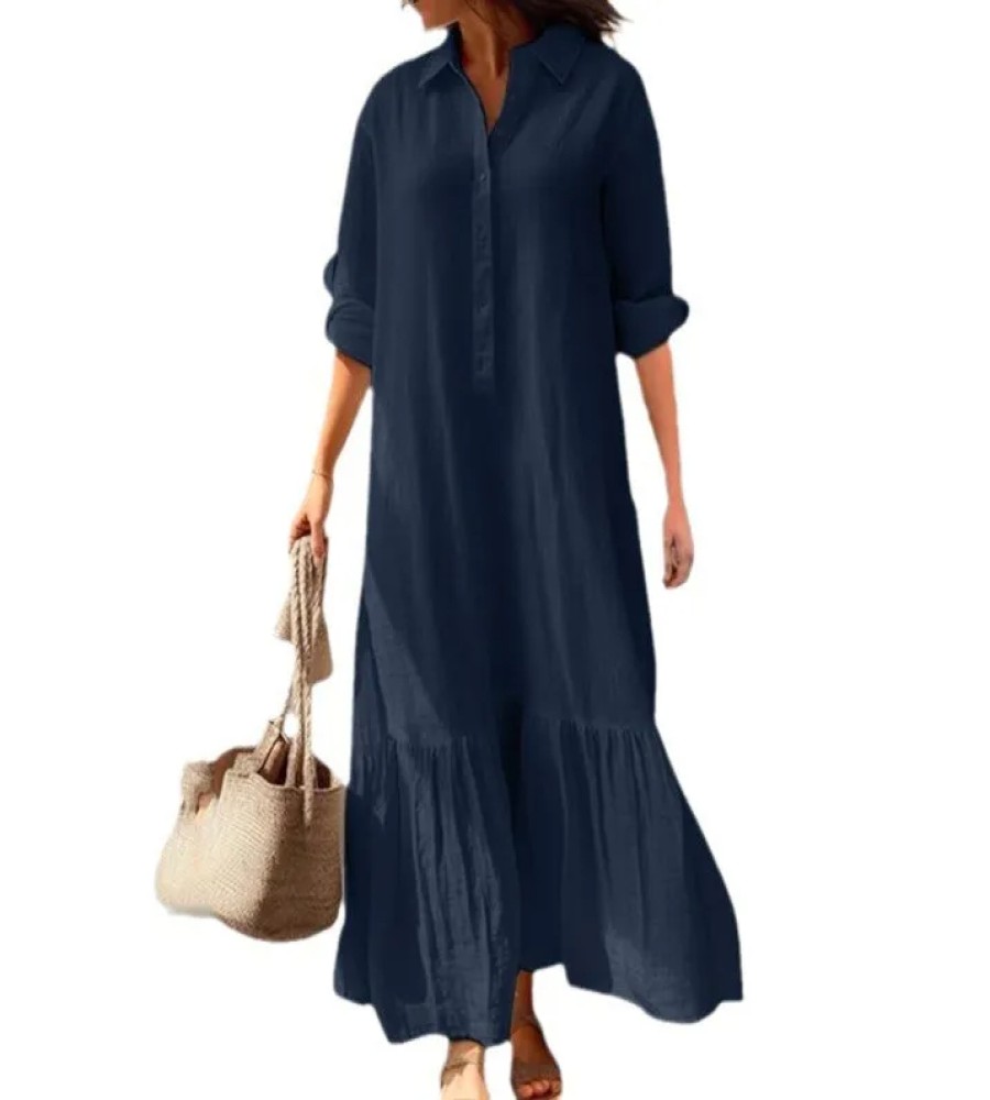 (4p. pack) Navy/Green Printed Sleeveless Midi Dress - V9 main image 1