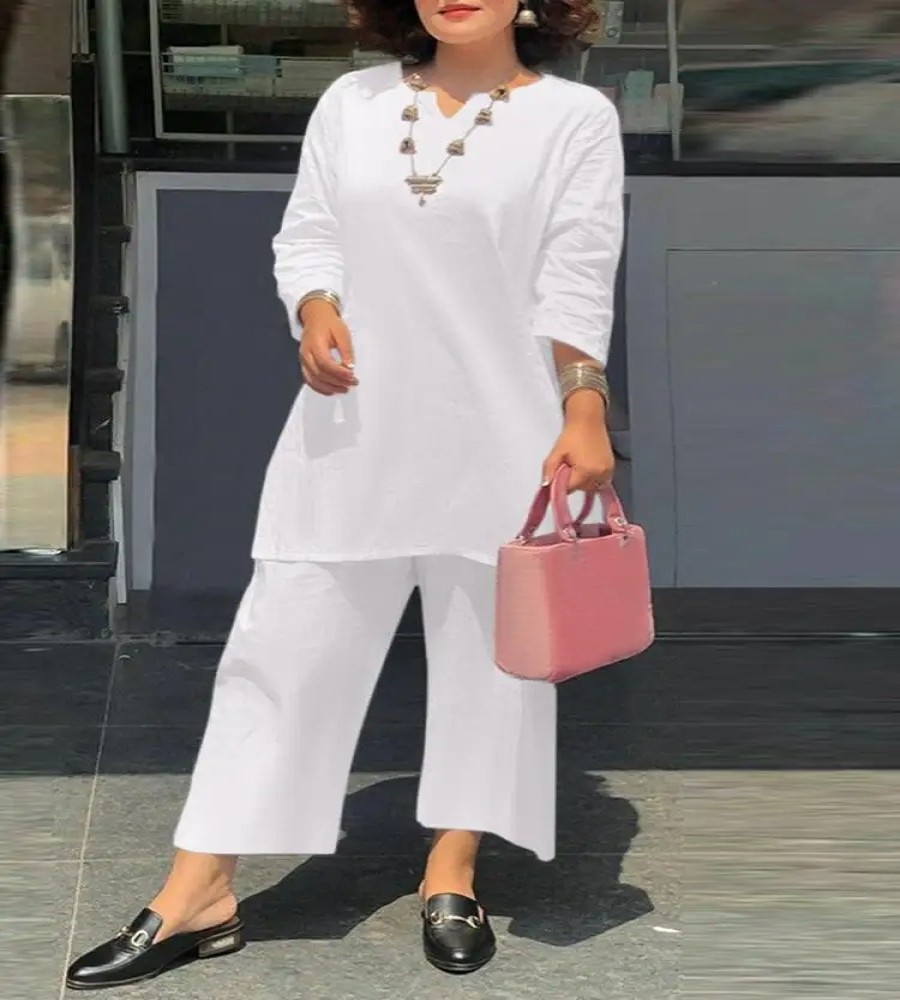 Mali Pants Set-Brown/White